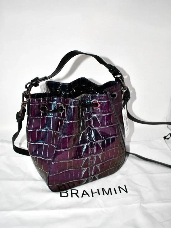 Brahmin Melinda Bucklet Bag in Heroic Purple Kingstone # V33258701410 NWT - Picture 8 of 12